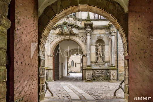Picture of Three Gateways into the yard of the Kronborg castle HDR-Photo